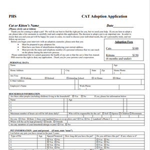 Cat Adoption Application